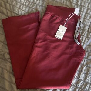 FIGS Livingston Maroon scrub pants